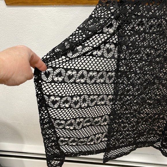 Club Z Collection NWT Black Mesh Heart Racerback Maxi Dress Swim Cover Up - Picture 9 of 10